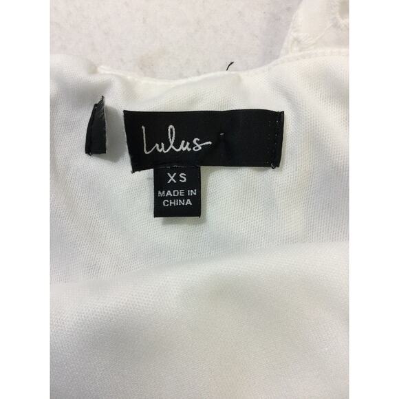 LULU'S SZ S Perfect Vacation White Eyelet Embroidery Tie-Strap Midi Dress B148 - Picture 6 of 8